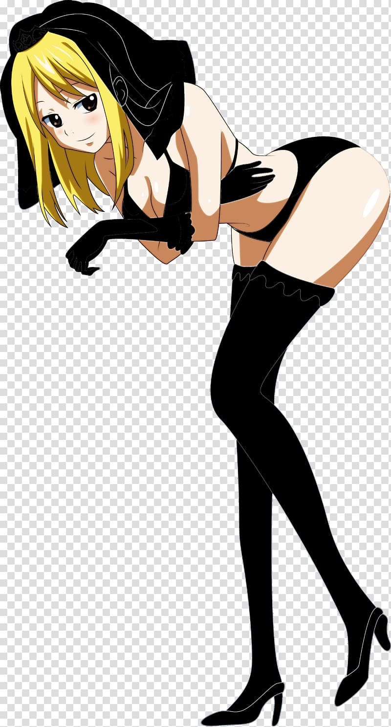 Lucy Heartfilia Fairy Tail Pin-up girl ing Thigh, fairy tail transparent background PNG clipart