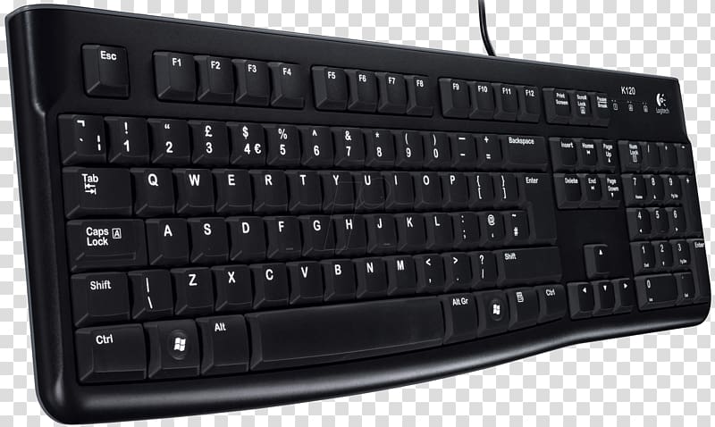 Computer keyboard Computer mouse USB Logitech Unifying receiver, keyboard transparent background PNG clipart