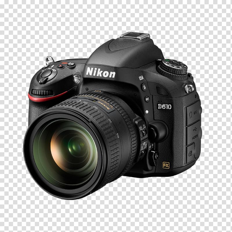 Nikon D600 Full-frame digital SLR Camera, Camera transparent background PNG clipart