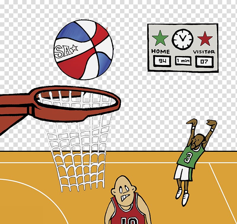 Basketball court Cartoon Animation , Scoreboard for cartoon basketball game transparent background PNG clipart