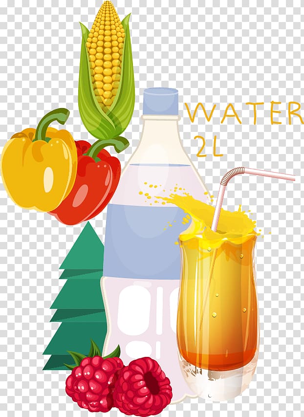 Juice Fruit Cocktail garnish Non-alcoholic drink, Fruit drinks water material transparent background PNG clipart