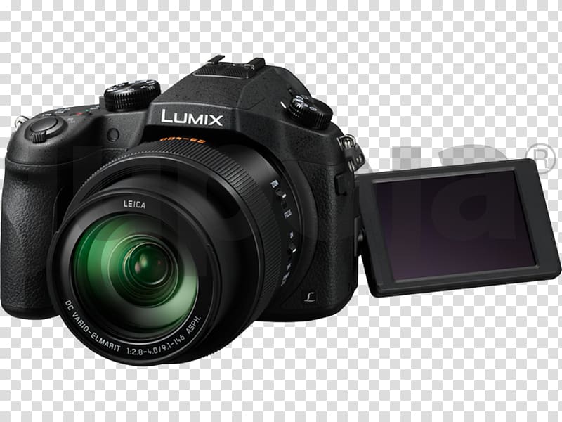 Panasonic Lumix DMC-FZ300 Point-and-shoot camera Bridge camera, Camera transparent background PNG clipart