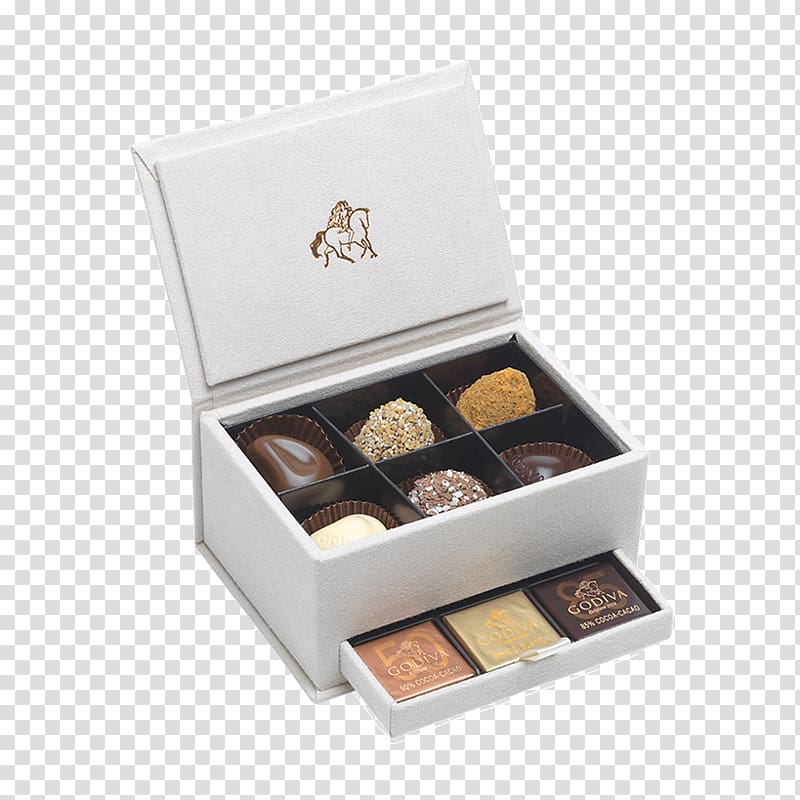 Praline Godiva Chocolatier Bonbon Chocolate Box, chocolate transparent background PNG clipart