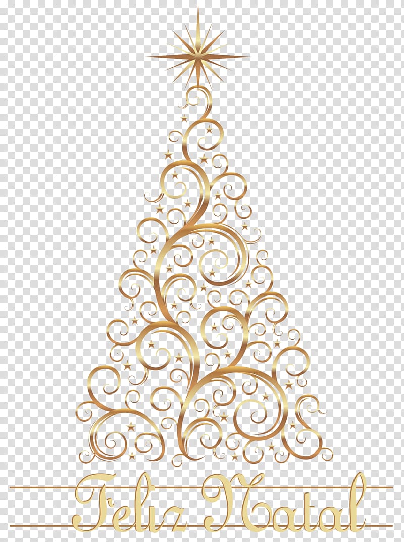 Christmas tree Christmas ornament Christmas lights , gold lace transparent background PNG clipart