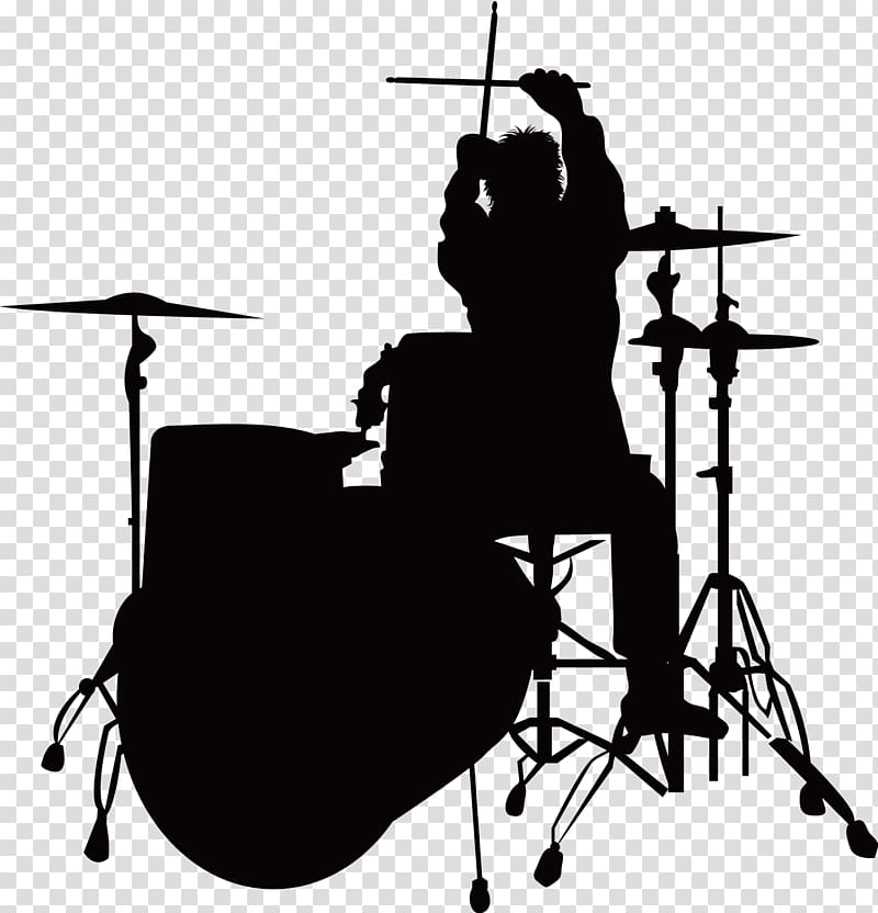 drummer silhouette art, drummer transparent background PNG clipart