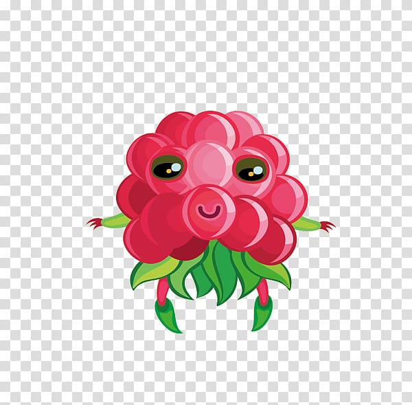 Red raspberry Fruit Frutti di bosco, Cartoon pomegranate fruit transparent background PNG clipart