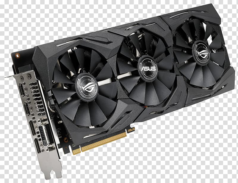 Graphics Cards & Video Adapters GeForce GDDR5 SDRAM Radeon Asus, nvidia transparent background PNG clipart