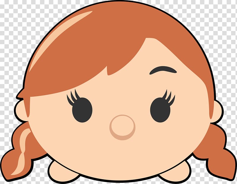 brown-haired girl illustration, Disney Tsum Tsum Elsa Princess Aurora Anna YouTube, tsum tsum transparent background PNG clipart