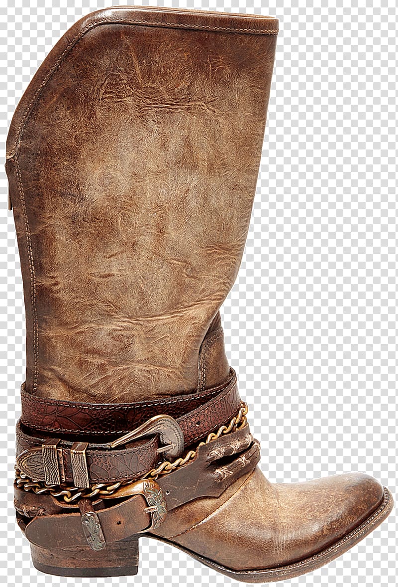 Riding boot Leather Knee-high boot Motorcycle boot, big block pinto transparent background PNG clipart