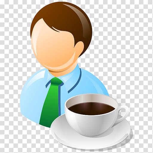man and mug illustration, cup tea caffeine mug, Coffee break transparent background PNG clipart