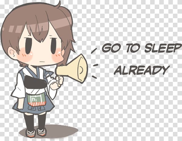 Anime Kantai Collection Manga Chibi Meme, go to sleep transparent background PNG clipart