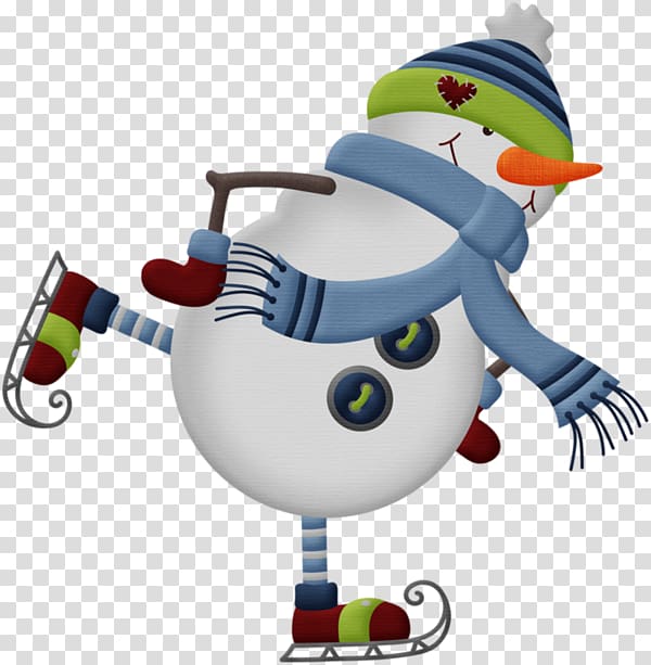 Snowman Ice skating Christmas Olaf , Cartoon snowman transparent background PNG clipart