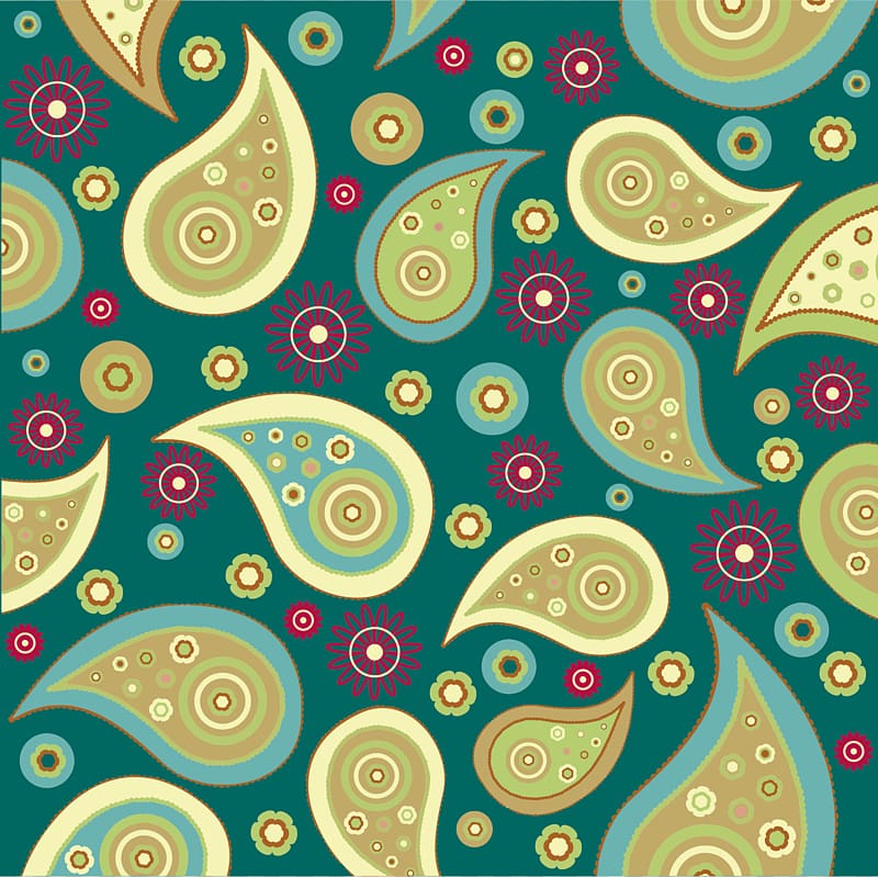 Paisley Blue-green Pattern, pattern transparent background PNG clipart