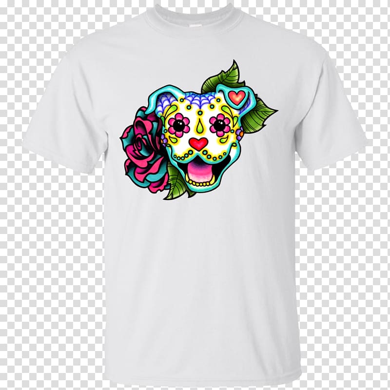 T-shirt Calavera Pit bull Neckline, T-shirt transparent background PNG clipart