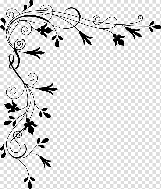 Flower White , black lacquer arabic numerals free transparent background PNG clipart