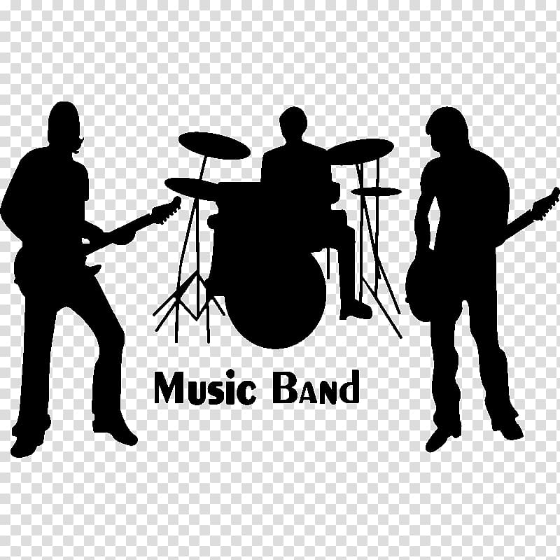 Musical ensemble Silhouette Drummer Text, music band transparent background PNG clipart