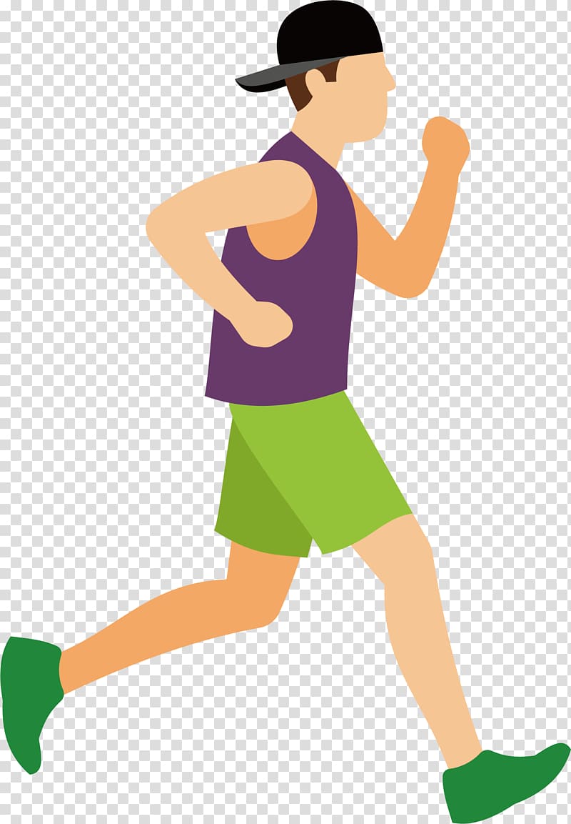 , purple running man transparent background PNG clipart