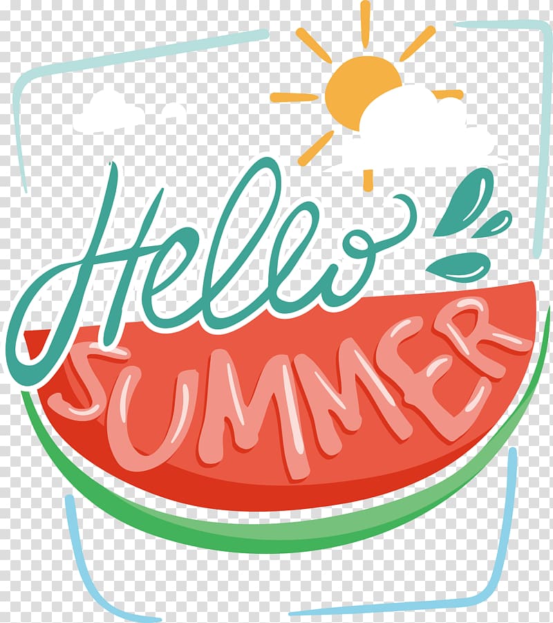 Hello Summer illustration, STAR SOUL , Watermelon Hello summer Poster transparent background PNG clipart
