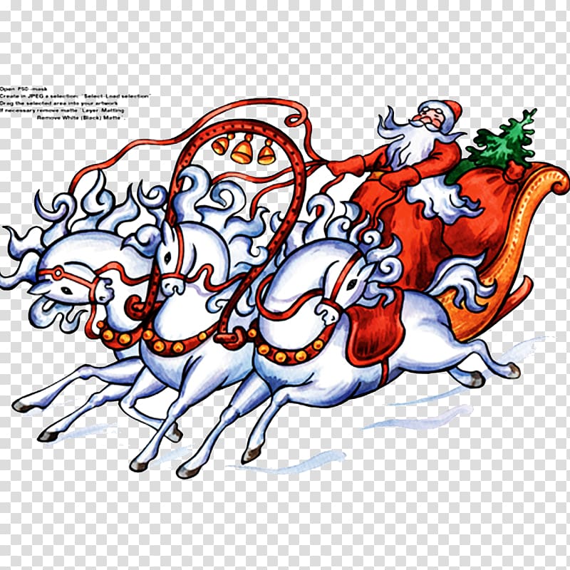 Ded Moroz Veliky Ustyug Letter Envelope New Year, Christmas classic car white horse transparent background PNG clipart