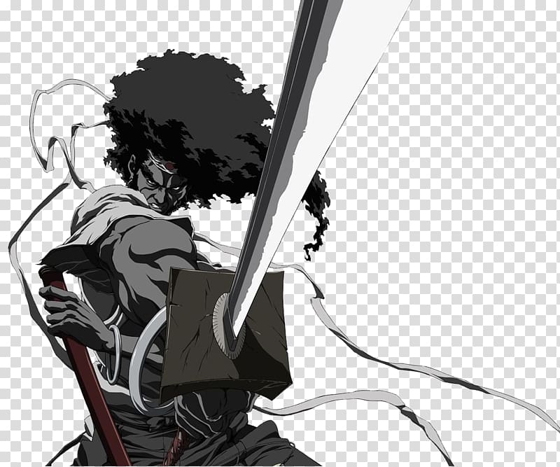 Anime Samurai Hero in Black Kimono' Sticker | Spreadshirt
