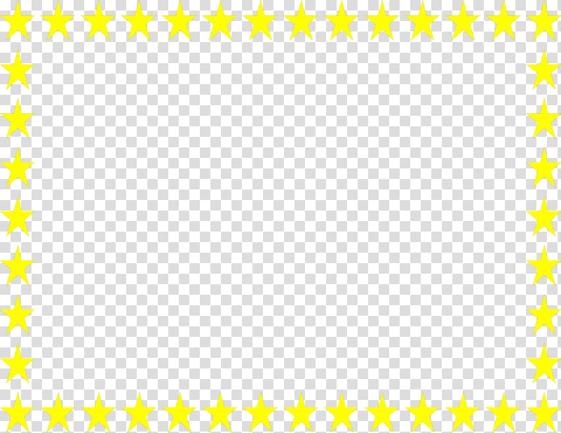 Yellow Area Pattern, Star Frame transparent background PNG clipart