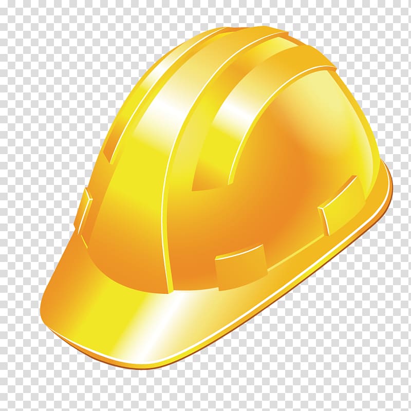 Hard hat Yellow Helmet, wear helmets transparent background PNG clipart