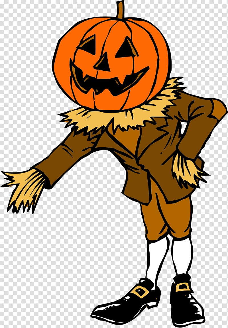 Coloring book Pumpkin Jack-o\'-lantern Halloween Thanksgiving, Scary Man transparent background PNG clipart