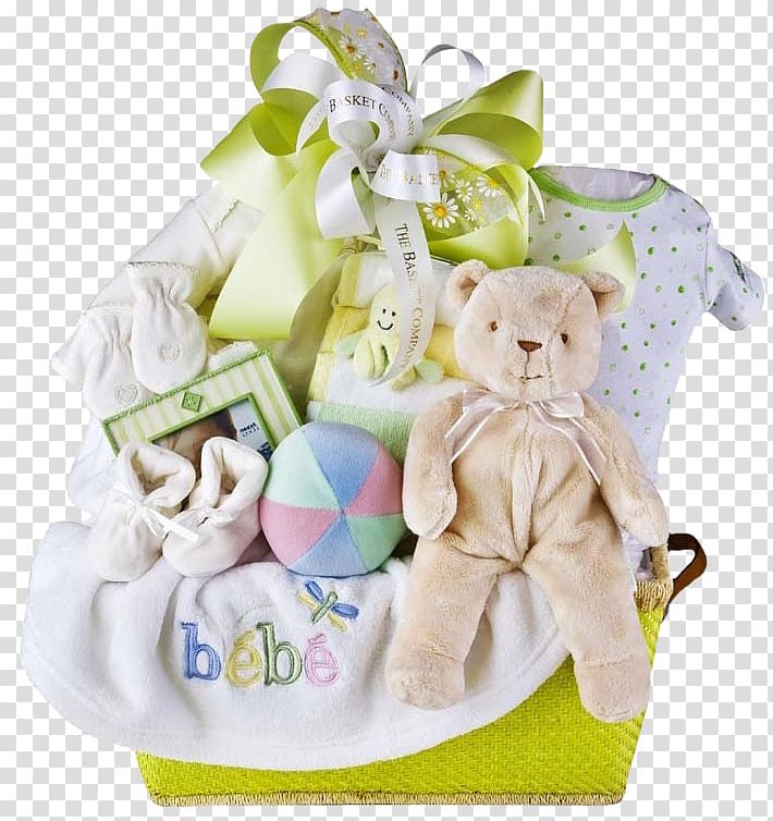 Food Gift Baskets Hamper Stuffed Animals & Cuddly Toys, Baby Basket transparent background PNG clipart