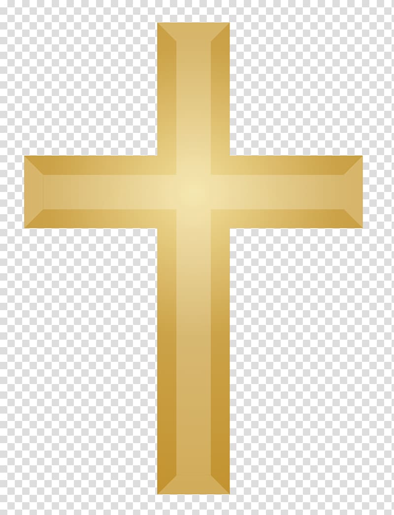 yellow cross logo, Christian cross Christianity, Cross transparent background PNG clipart