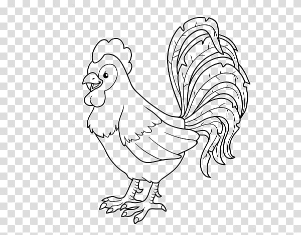Chicken Coloring book Drawing Rooster, chicken transparent background PNG clipart