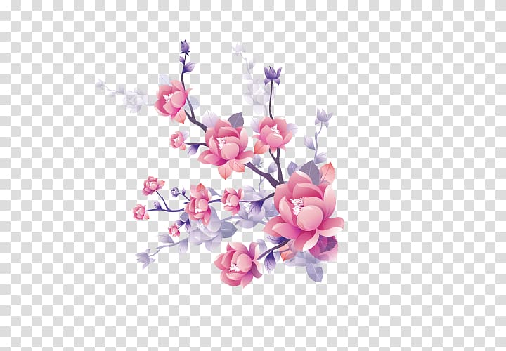 Flower Floral design, Plum flower transparent background PNG clipart