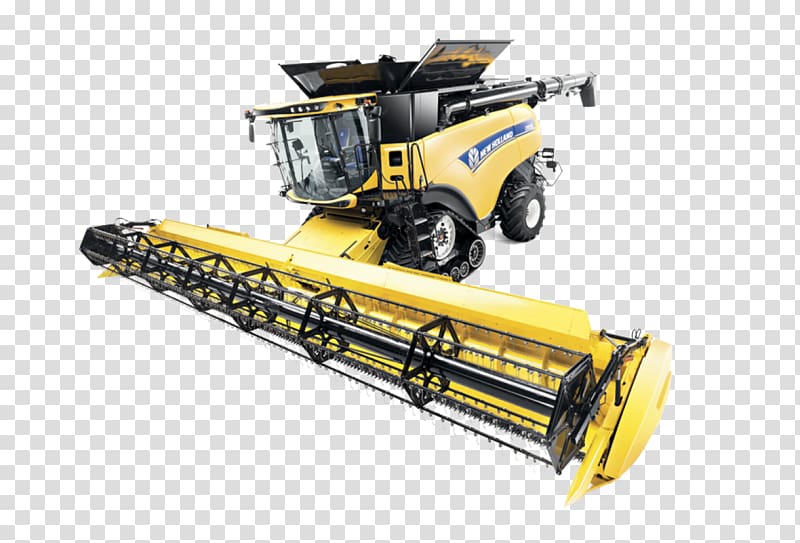 Combine Harvester New Holland Agriculture Agricultural machinery Tractor, tractor transparent background PNG clipart