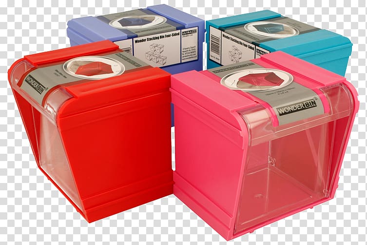 Product design Plastic RED.M, stackable storage cubes transparent background PNG clipart