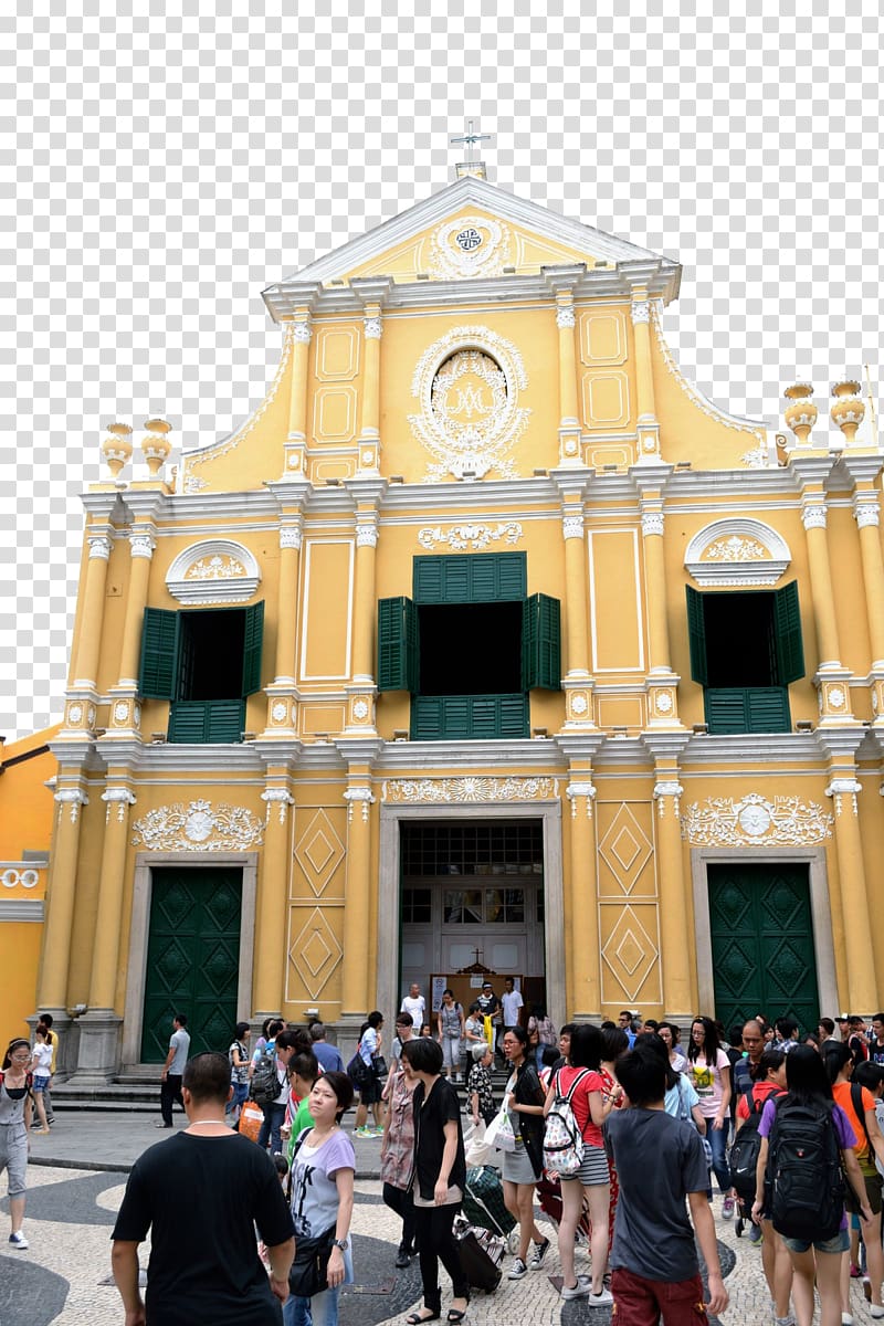 St. Dominics Church, Macau Senado Square Ruins of St. Pauls Cathedral of the Nativity of Our Lady, Macau Holy House of Mercy, Macau church transparent background PNG clipart
