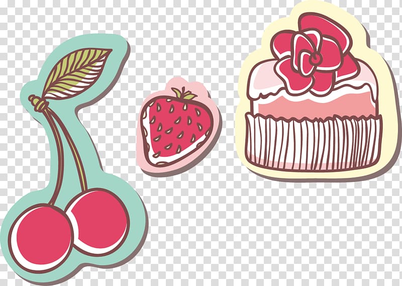 Ice cream cake Bakery Birthday cake, Strawberry cherry cream cake transparent background PNG clipart