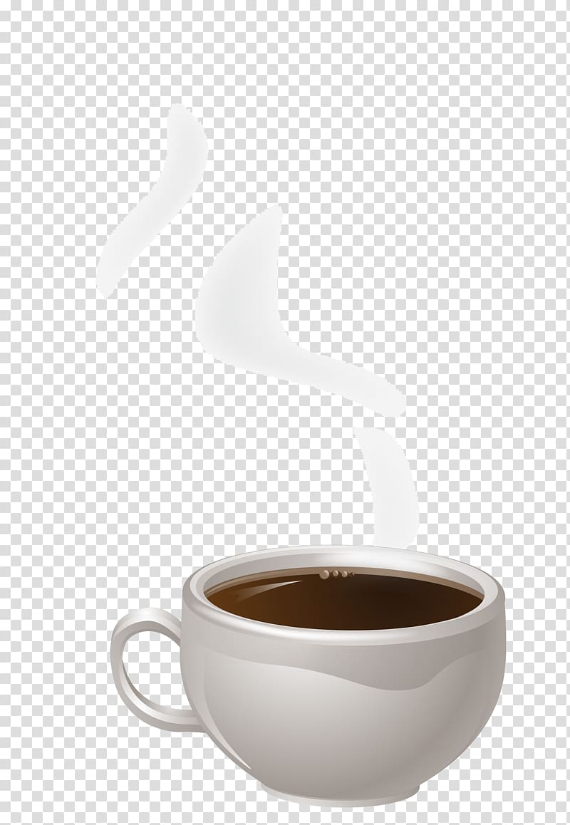 Coffee cup Ristretto Cappuccino, Steaming hot coffee transparent background PNG clipart