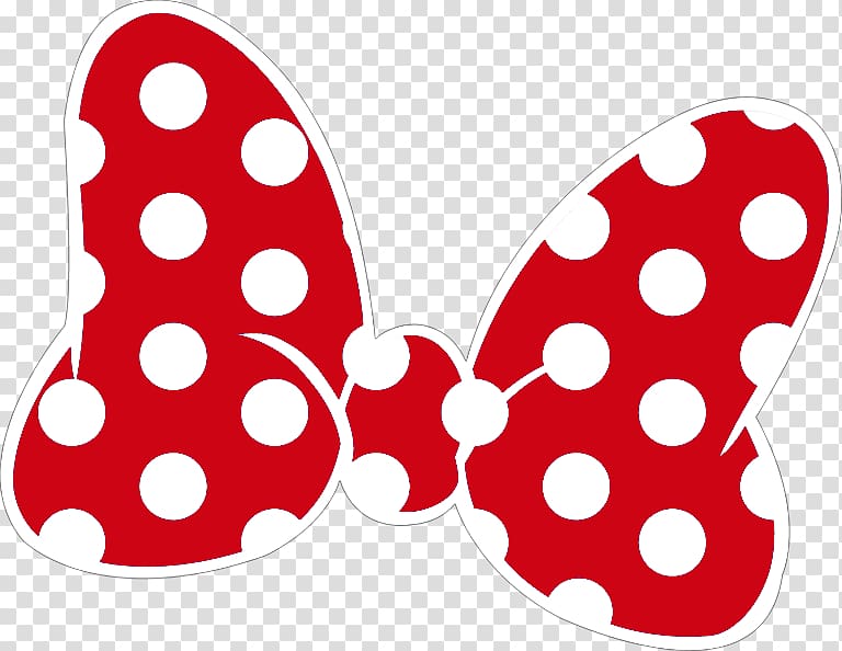 Red And White Polka Dots Ribbon Minnie Mouse Mickey Mouse