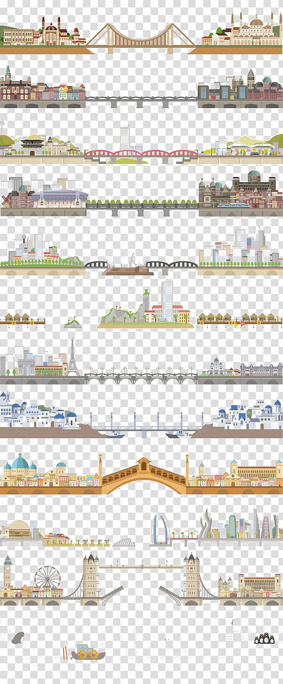 Drawing Digital illustration Graphic design Illustration, bridge transparent background PNG clipart