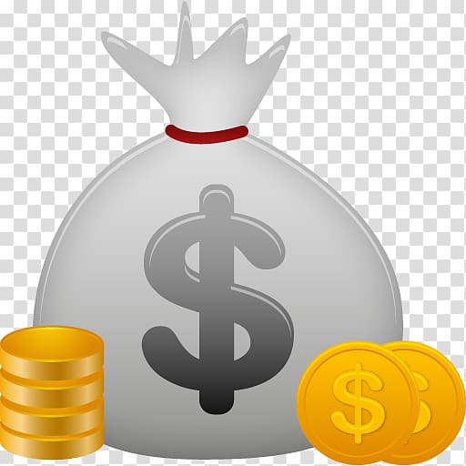 $ money pouch illustration, saving symbol, Coins transparent background PNG clipart