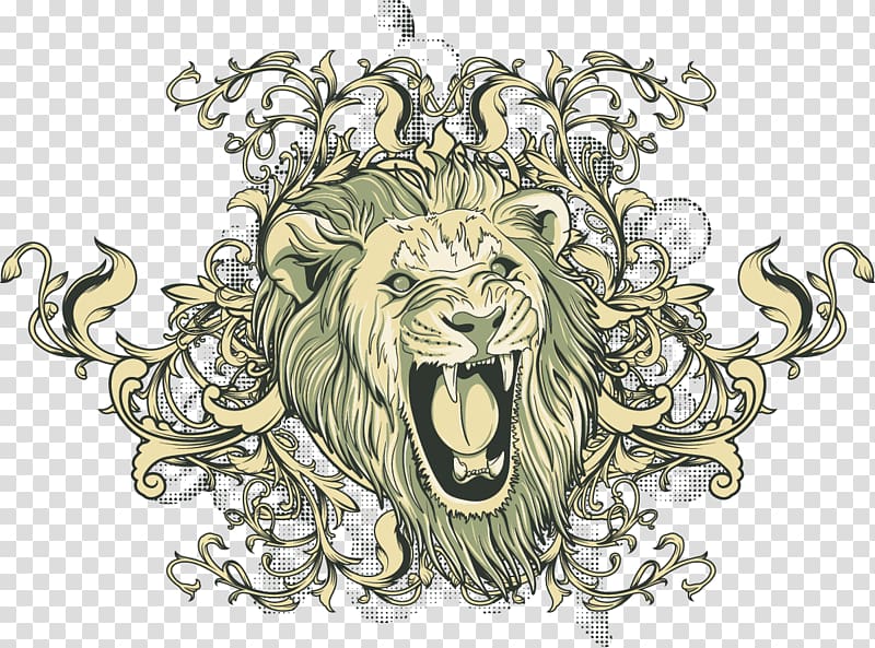 lion illustration, Lion Visual arts Motif Illustration, lion transparent background PNG clipart