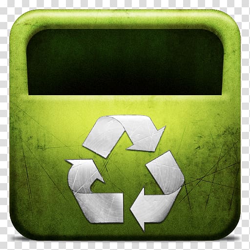 green and white garbage bin, computer grass symbol football, Dock Trashcan transparent background PNG clipart