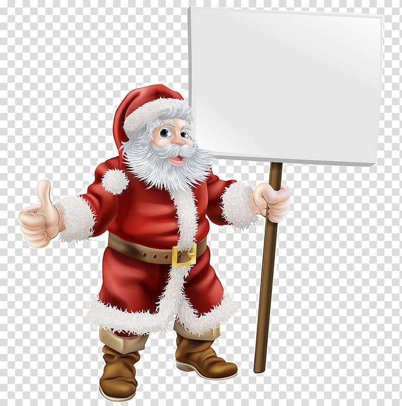 Santa placards material transparent background PNG clipart