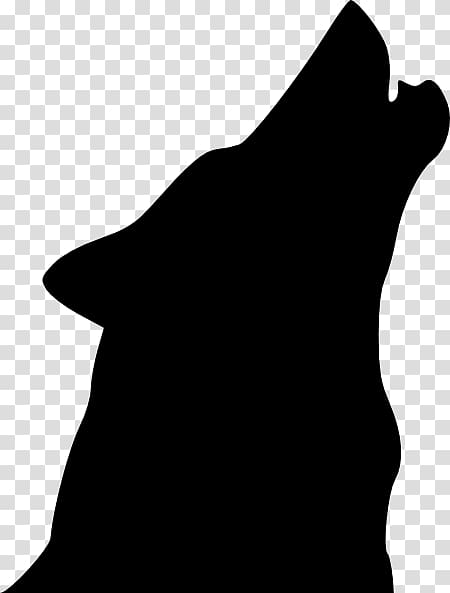Gray wolf Silhouette Drawing , black wolf head transparent background PNG clipart