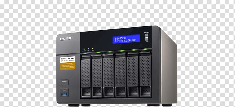 QNAP Systems, Inc. Network Storage Systems QNAP TS-653B QNAP TS-653A NAS-server, SATA 6Gb/s Hard Drives, karaoke ok transparent background PNG clipart