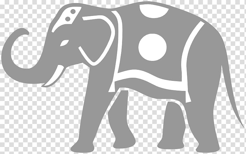 African elephant Silhouette , circus elephant transparent background PNG clipart