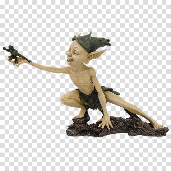 Bronze sculpture Figurine Goblin, garden Statue transparent background PNG clipart