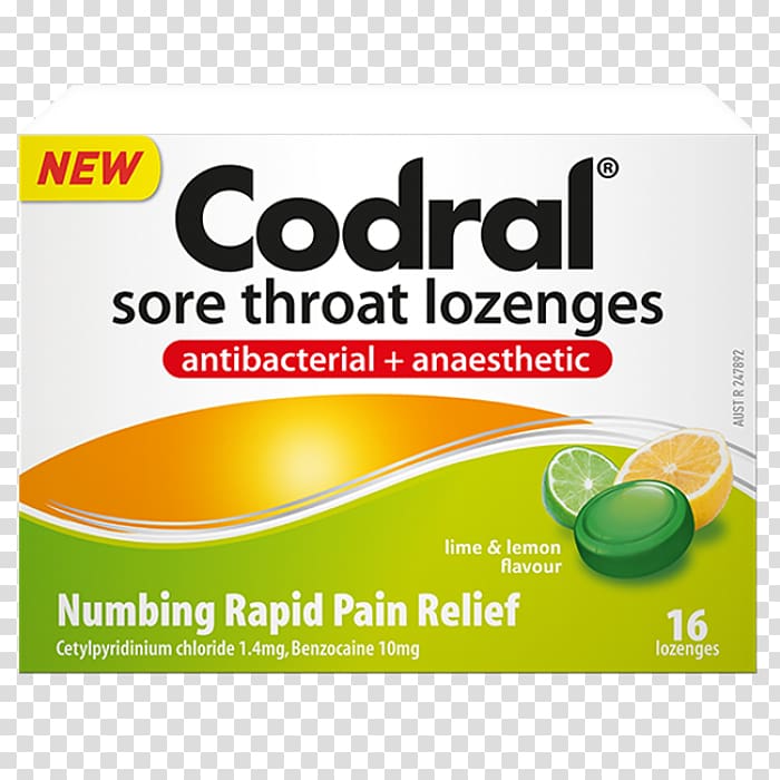 Throat lozenge Codral Sore throat Common cold, sore throat transparent background PNG clipart