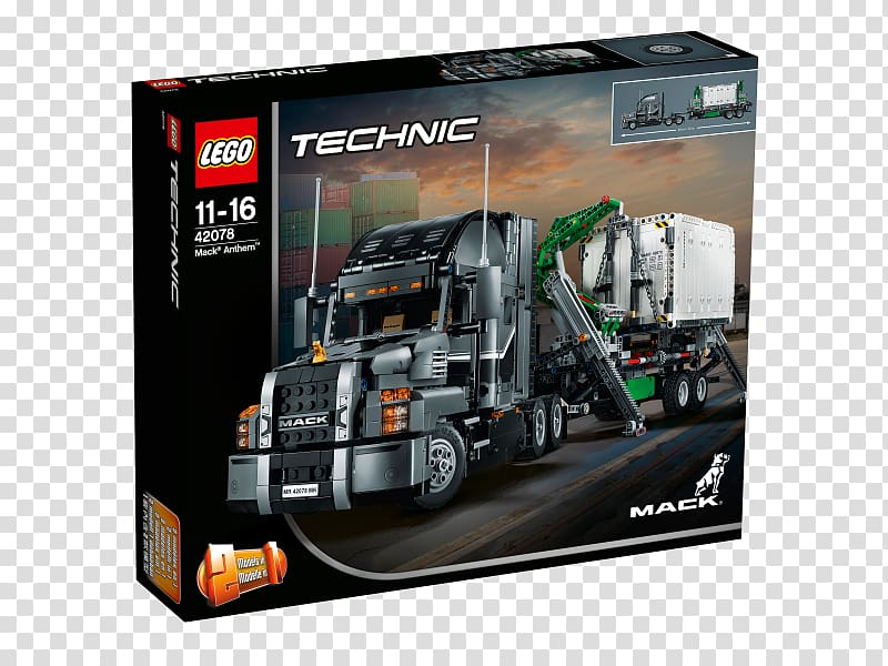 Mack Trucks Lego Technic Semi-trailer truck, truck transparent background PNG clipart