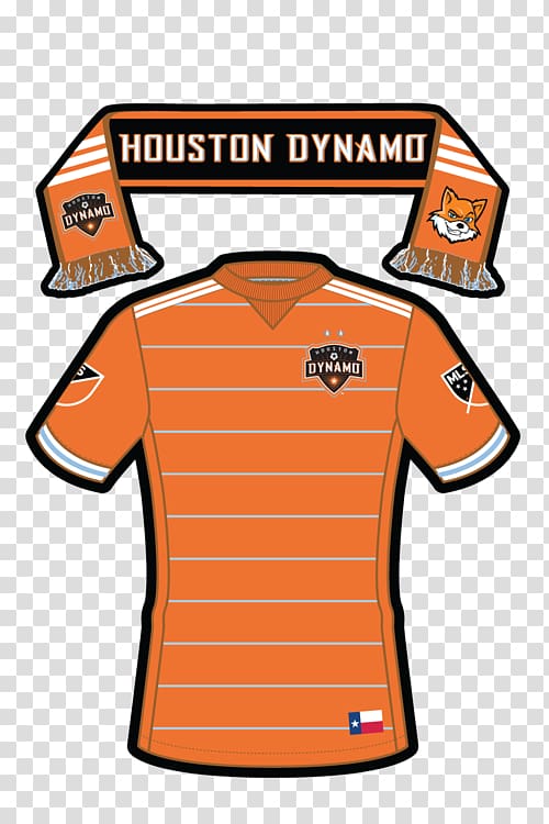 Houston Dynamo Sports Fan Jersey T-shirt MLS, dynamo transparent background PNG clipart