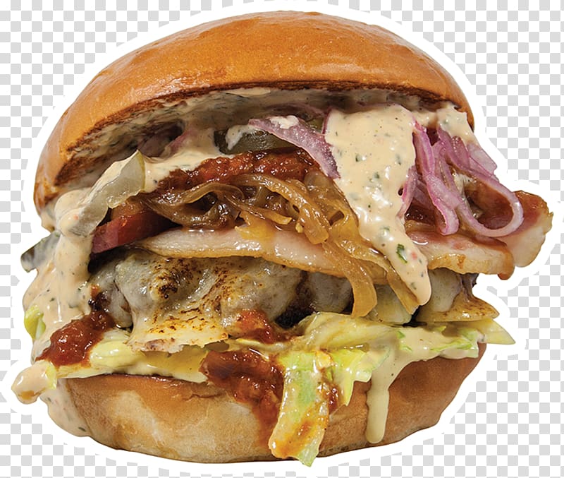 Buffalo burger Cheeseburger Breakfast sandwich Slider Ham and cheese sandwich, Mr Kimchi Korean Bbq transparent background PNG clipart